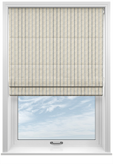 Emily Bond George Stripe Print, Charcoal - Roman Blind